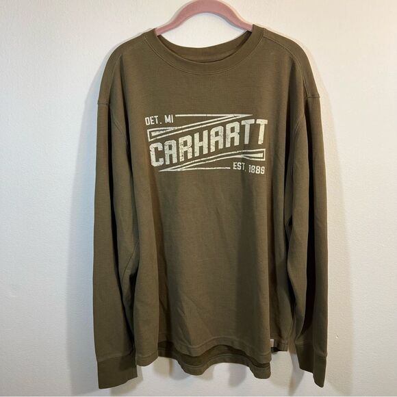 ✨ Carhartt Men’s Green Long Sleeve Shirt XL - Picture 1 of 9